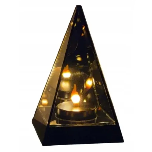 Felinar memorial LED pe baterii cu efect de oglindă SM26681