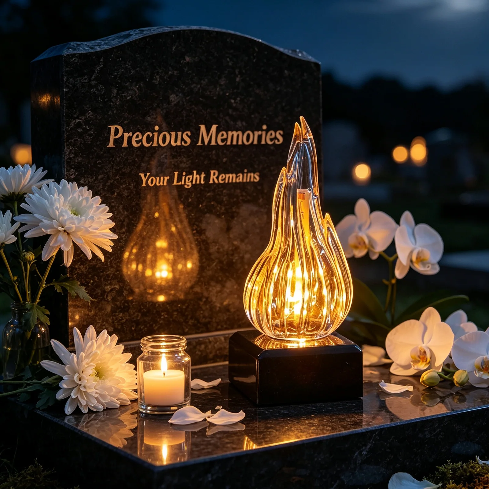 Lumânare funerară LED pe baterii cu efect de flacără SM26729