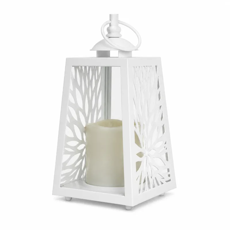 Felinar LED alb cu decupaj decorativ