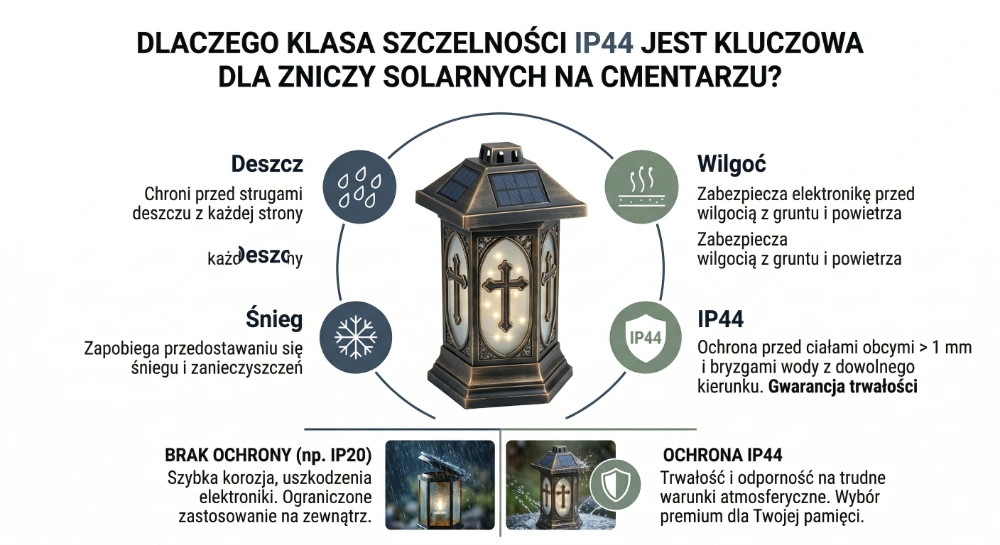 Importanța protecției IP44 pentru o candelă solară