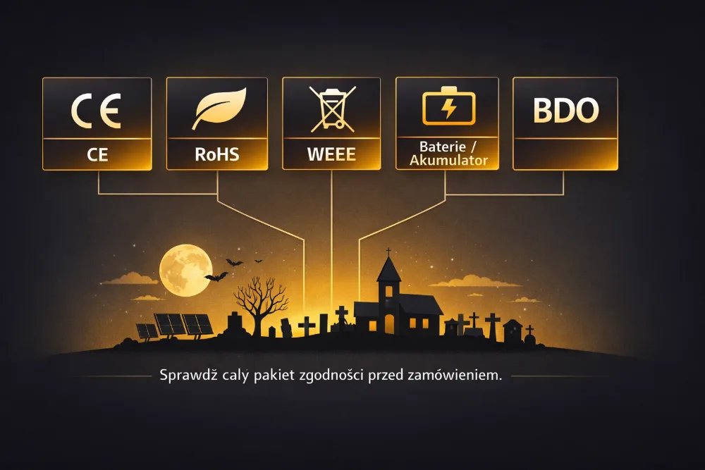 Pachet de conformitate pentru candele solare CE RoHS WEEE baterii si instructiuni