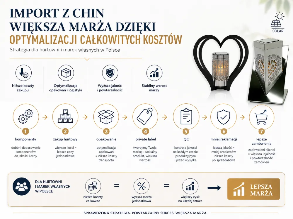 Import de candele solare din China si optimizarea marjei pentru distribuitori