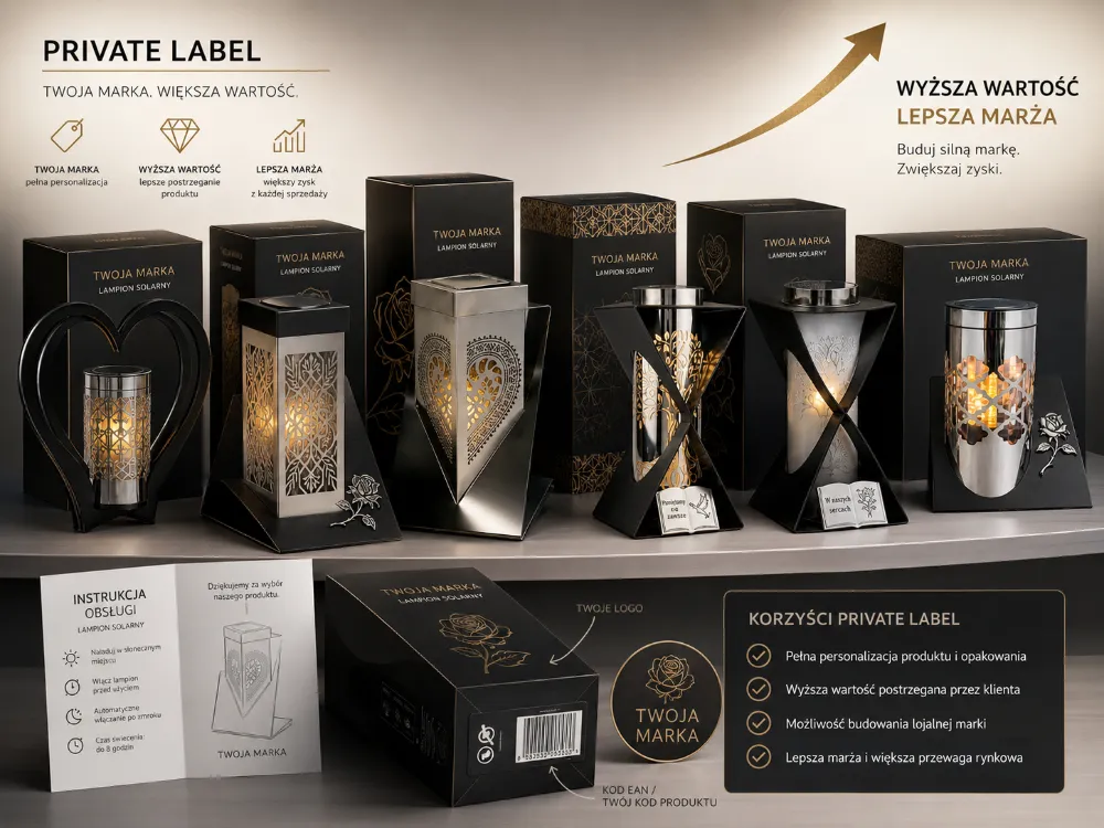Candele solare private label cu ambalaj propriu pentru distribuitori si importatori