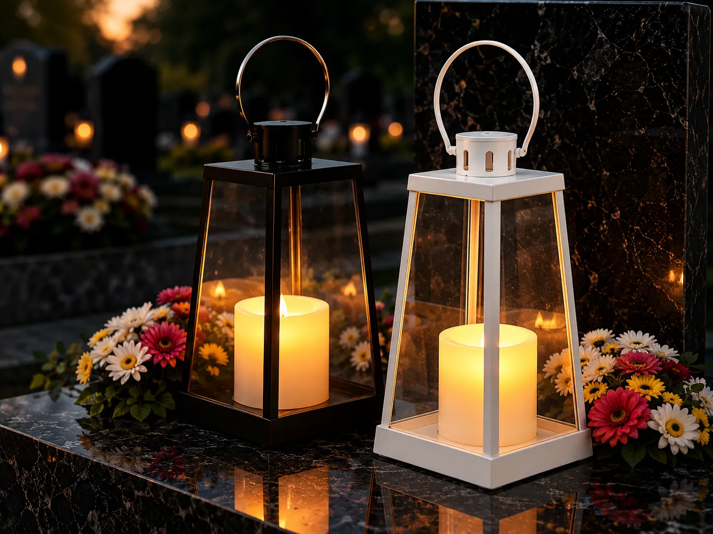 Candele solare si felinare pentru cimitir pregatite pentru import B2B in Romania